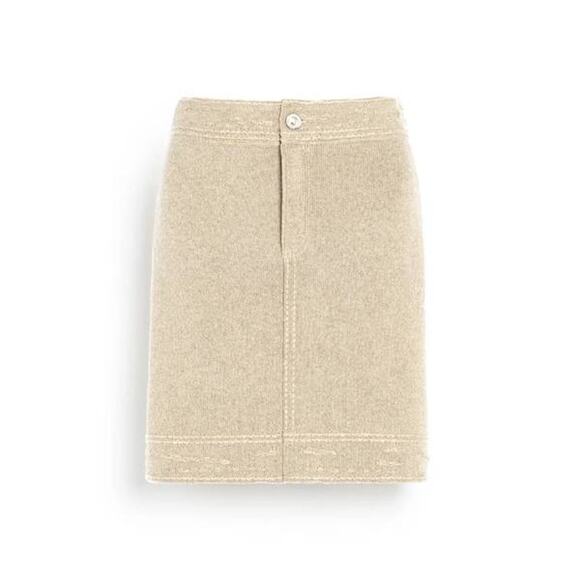 Barrie Chanel Patchwork Mini Skirt in Urchin Sand S - Picture 6 of 6